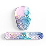 Ergonomisches 2-in-1-Mauspad mit Handgelenkauflage, Mauspad Handgelenkstütze und Computertastatur-Handgelenkauflage mit bequemer Memory-Schaum-Massagewölbung und rutschfester PU-Basis für Büro Zuhause