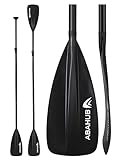 Abahub 2 in 1 Sup Kajak Paddel Aluminium Einstellbares Stand Up Paddle für Paddleboard, Aluminiumlegierung PU-beschichtete Schaft 172-213cm Kunststoff Nylon Klinge Schwarz