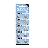 HEEZOU AG6/LR920 Alkaline-Batterien, 320 mAh, Knopfzelle, langlebig, für Uhren, Fernbedienung, Spielzeug, 10/20/50 Stück