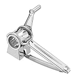Milisten Edelstahl Käsereibe mit Handkurbel Küchenkurbelreibe aus Lebensmittelechtem 304 Edelstahl Spülmaschinenfest für Käse Knoblauch und Gemüse Multifunktionale Trommelreibe für
