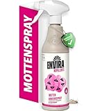 Envira Mottenspray 500 ml - Hochwirksame Abwehr gegen Kleidermotten & Lebensmittel-Motten - Motten-Spray für Kleiderschrank, Teppich, Textilien & Küche - mit dezentem Zitrusduft