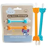 Nasen und Ohrenreiniger für Babys, Neugeborene & Kleinkinder - 2 in 1 Nasenpinzette Ohrenschmalzreiniger 2er Set - Aspirator Alternative