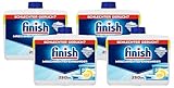Finish Maschinentiefenreiniger Citrus – Flüssiger Maschinenreiniger gegen Kalk und Fett für eine saubere Spülmaschine – Sparpack mit 1 x 250 ml Maschinenpfleger mit Zitronenduft (Packung mit 4)