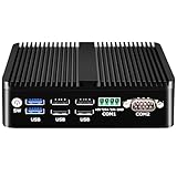 4K Output Firewall Micro Appliance, 4 Port i225-V B3 2.5G LAN Fanless Mini PC Celeron N100, 8GB DDR4 128GB SSD, 6* USB, HDMI, DP, Ethernet AES-NI VPN Router Support pfsense Openwrt, Wifi Slot