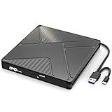 JBonest Externes CD DVD Laufwerk USB 3.0 Typ-C, Extern Portable CD/DVD +/- RW Brenner,Schnelle Datenübertragung für Laptop,Desktop,MacBook,Win11/10/8/7/XP, Linux,Mac OS,Vista