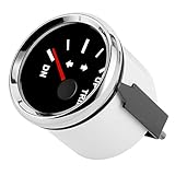 RiToEasysports Wasserdichtes Bootsform -Messgerät mit Rot (Schwarzes Zifferblatt, silberne Lünette)