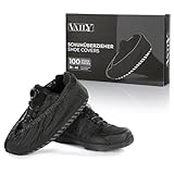 Vaily Schuhüberzieher Schwarz - 100 Stück (50 Paar) Strapazierfähige und Rutschfeste Überschuhe