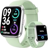 Smartwatch Damen mit Telefonfunktion,1,8' Fitnessuhr Herren mit Herzfrequenz SpO2 Stress Schlafmonitor, Alexa Integriert Watch, 110 Sportmodi, IP68 Wasserdichte Schrittzähler Sportuhr für Android iOS