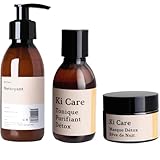 Detox-Nachtroutine: Antioxidatives Gesichtsreinigungsgel, Gesichtswasser mit Niacinamid, Allantoin und Reishi, Reinigende Nachtmaske mit Reishi-, Grüntee- und Ananasextrakten – Ki Care