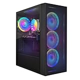 STGsivir Gaming PC, Radeon RX 580 8G, Intel Core I7 8th bis zu 4.1GHZ, 16 G DDR4, 1T SSD, WiFi 600 M, BT 5.0, RGB Lüfter X4, W11Home,Gamer PC Computer Desktop Rechner