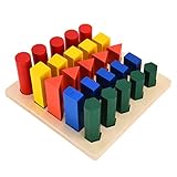 Sxhlseller Geometrische Formbretter, Sortierspielzeug, Stapelspiel für Kleinkinder, Sicheres und Ungiftiges Puzzlespielzeug mit Raffinierter Fasenpolitur Zum Lernen von Kindern ab 3 Jahren