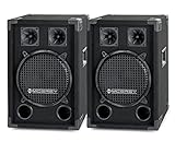 Paar McGreyDJ-1022 DJ PA Lautsprecher Box 25cm (10“) Subwoofer 800W (Passiv, 2-Wege System, Holzgehäuse)