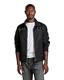 G-STAR RAW Herren Harrington Jacke, Schwarz (dk black D22896-C143-6484), L