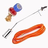 Gazcamp Unkrautbrenner Set PQ830, 60mm Brennerkopf, 5m Schlauch, 4 Bar Druckminderer