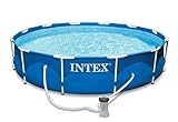 Intex Familien-Schwimmbecken-Set und Pumpe, 3,6 x 76,2 cm, Metallrahmen, oberirdisch