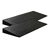Bordsteinrampe Gummi LxBxH: 500x200x43 mm Set = 2 Stück schwarz (Rampe Gummikeil Rollstuhlrampe Auffahrrampe Auffahrkeil Auffahrhilfe Türschwellenrampe, Autorampe)