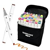 KINSPORY Filzstifte, Alkohol Stifte Set, 48 Stück Farben Marker Set Permanent Marker Pens mit Basis