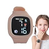 Kids Digital Sport Watch – Bunte LED-Anzeige, Digitale Uhren, beleuchtet, quadratisch, Lernspielzeug aus Silikon, Multiproofer für und Mädchen im Alter von 3 bis 10 Jahren, Kada