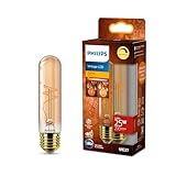 Philips Vintage Amber Spiral T30 Lampe, dimmbar, flimmerfrei, EyeComfort, 270 Lumen, Flame (1800 K), 3.1 W=25 W, E27 Sockel, 1er Pack