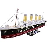 Revell 3D Puzzle RMS Titanic LED Edition | Detailgetreue Nachbildung des legendären Schiffs | Historisches Sammlerstück | Atmosphärische LED-Beleuchtung | Teileanzahl 266 | Ab 10 Jahren