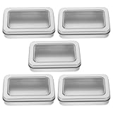 IMIKEYA Spielkarten-Aufbewahrungsboxen mit Fenster, kompakt, 88 x 60 x 18 mm, Karten-Organizer-Etui-Set für Spielzubehör, 5 Stück