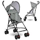 Lorelli Ultra Leichter Buggy Kinderwagen Vaya - nur 4,7kg - Kompakter Sportsitz bis 15kg, Sitzbuggy mit 5-Punkt-Gurt, faltbarem Verdeck und ergonomischen Griffen, klappbarer Reisekinderwagen, grün