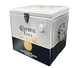 Offizielle Corona [12 Bierkapazität - 12 L] Starke Aluminium Retro Kühlbox Kühlbox (mit Tragegriffen & Flaschenöffner)