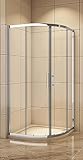 Aica Sanitär 80x80/90x90/100x100cm Duschkabine Runddusche Viertelkreis Duschabtrennung Dusche (80x80cm,QIJZ)