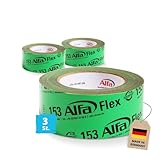 Alfa 3x Flexibles Hochleistungsklebeband 50 mm x 25 m Profi-Qualität Dampfbremsen Dampfsperren Dachfolien geschmeidiges Folienklebeband/Systemklebeband