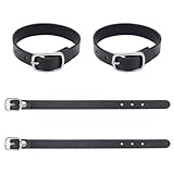 NBEADS 4 Stück Schwarzer Kiltverlängerer Schnallenriemen, 19.2x1.2cm PU-Kunstleder-Gepäckgurte Koffergurte Für Eng Anliegende Kilts Herren-Kiltgurte