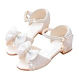 OBiQuzz Prinzessin Schuhe Mädchen - Sandalen Niedriger Absatz Ballettschuhe Party Abendschuhe Lackschuhe Runde Zehenschnalle Kleid Schuhe Mary Jane Schuhe Hochzeits Elegante Anzugschuhe