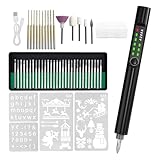 Yominerr 41-Teiliges Gravurstift-Set mit LED-Licht, Per USB Wiederaufladbare Kabellose Graviermaschine, Gravurwerkzeuge für Künstler und Heimwerker