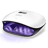 LED-Nagellampe, SUNUV 48W Professioneller UV-Nageltrockner für Gelpolitur-Härtungslichtmaschine, mit automatischem Sensor und LCD-Display für Heim und Nagelstudio Geschenk