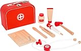 small foot Spielset 'Arztkoffer' aus Holz, inkl. Spritze, Stethoskop, Thermometer uvm., ab 3 Jahren, 11183