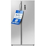 Bomann® Side by Side Kühl Gefrierkombination | No Frost | 442L Inhalt | Kühlschrank mit Gefrierfach | Kühlschrank mit MultiAirflow-Technologie | Verbrauch 287 kWh/Jahr | SBS 7344 inox