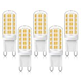 G9 LED Lampen Warmweiß 3000K, Leuchtmittel 3W 400LM Ersatz Für Halogenlampe 40W, Kein Flackern, AC 220V 230V Glühlampe, Nicht Dimmbar, Energiesparende Kleine Birne, 5er Pack