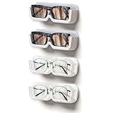 Brillenhalter Wand Brillenaufbewahrung, Xiuyer 4 Stück Brillenablage Sonnenbrillen Aufbewahrung Organizer Wandmontage zum Aufhängen Brille Sonnenbrillen Brillenaufbewahrung Brillenhalter (Transparent)
