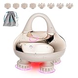 COMFIER elektrisches Kopfmassagegerät,Kopfhaut-Massagegerät IPX7 wasserdicht mit 8 Massageköpfen und 3 Massagemodi, Körper-Massagegerät für Stressabbau (Golden), Geschenk