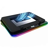 KLIM Turbofrost Laptop Kühler - Gaming Laptop Kühlpad mit 4 Turbolüftern - 4 x 4000 RPM, 2 Leistungsmodi (USB-C/DC), RGB, 4 USB-Ports und Dämpfung für schnelle Kühlung. Für Laptops bis 17 Zoll