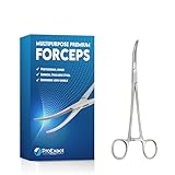 Gebogene Pinzette aus Edelstahl für Angeln, medizinische Verwendung, Kunst & Handwerk - Langlebig, wiederverwendbar, rutschfest, Mehrzweck-Präzisionswerkzeug - Medizinstudenten, NHS, Ärzte, Kliniker,