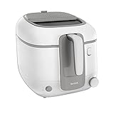 Tefal Fritteuse Super Uno Access FR3100 | Kapazität 2,2 L | Spülmaschinengeeignete Teile | Geruchsfilter | Herausnehmbarer Behälter | Weiß/Grau