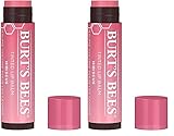 Burt´s Bees Tinted Lip Balm Hibiscus (gefärbter Lippenpflegestift, in neutralem Farbton, sehr dezent, Lippenbalsam, Pflege, natürliche Inhaltsstoffe) 501100 (Packung mit 2)