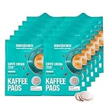 Eduscho Kaffeepads Vorratspack Maxi Packung, Caffè Crema, 384 Pads – 12 x 32 Pads, würzig, intensiv, für alle Pad Maschinen, industriell kompostierbar