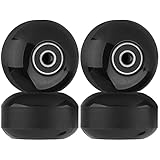 NONMON Skateboard Rollen 52mm 95A mit Kugellager 608 RS ABEC-9, Ersatzräder Set mit Lagern für Skateboard Straße Tricks Cruiser Doppel-Kick Complete Boards, 4 Stück Schwarz