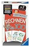 Ravensburger 80660 - Lernen Lachen Selbermachen: Rechnen bis 100, Kinderspiel ab 7 Jahren, Lernspiel für 1-5 Spieler, Kartenspiel, Schwarz