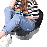 Jubilofex Sitzkissen, Stuhlkissen aus Memory-Schaum, L-Form, Schutz für Steißbein und Lendenwirbelsäule, für Haus, LKW, Rollstuhl, Reise