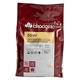 Premium Dunkle-Schokolade 1,5 kg Kuvertüre zum Schmelzen & Backen - Dark Schokoladen-Drops mit 59,7% Kakao - Choco-Chips für Schoko-Fondue, Brunnen, Formen und für Dubai-Schokolade (Großpackung)