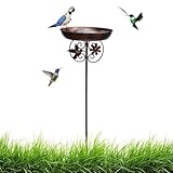 Raypontia Vogelfutterhaus,Vogeltränke Mit Erdspieß | Wetterbeständiges Vogelbad Gartendekoration Für Garten Rasen Hinterhof Terrasse Und Außenbereich