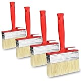 4 Stück Flächenstreicher, 120mmx30mm Lasurpinsel, Wandpinsel, Pinsel, Malerpinsel, Flächenstreicher, für LöSemittelhaltige Lacke, Lasuren, Holzöl