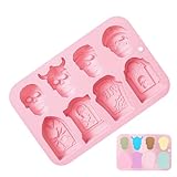 Halloween-Totenkopf-Form – Gothic-Silikon-Tablett, gruselige Süßigkeitenmacher, 8 Mulden, antihaftbeschichtete Schokoladen-Dessertform für Party-Backen, Keksdekoration, Harzprojekte, Dekorieren von